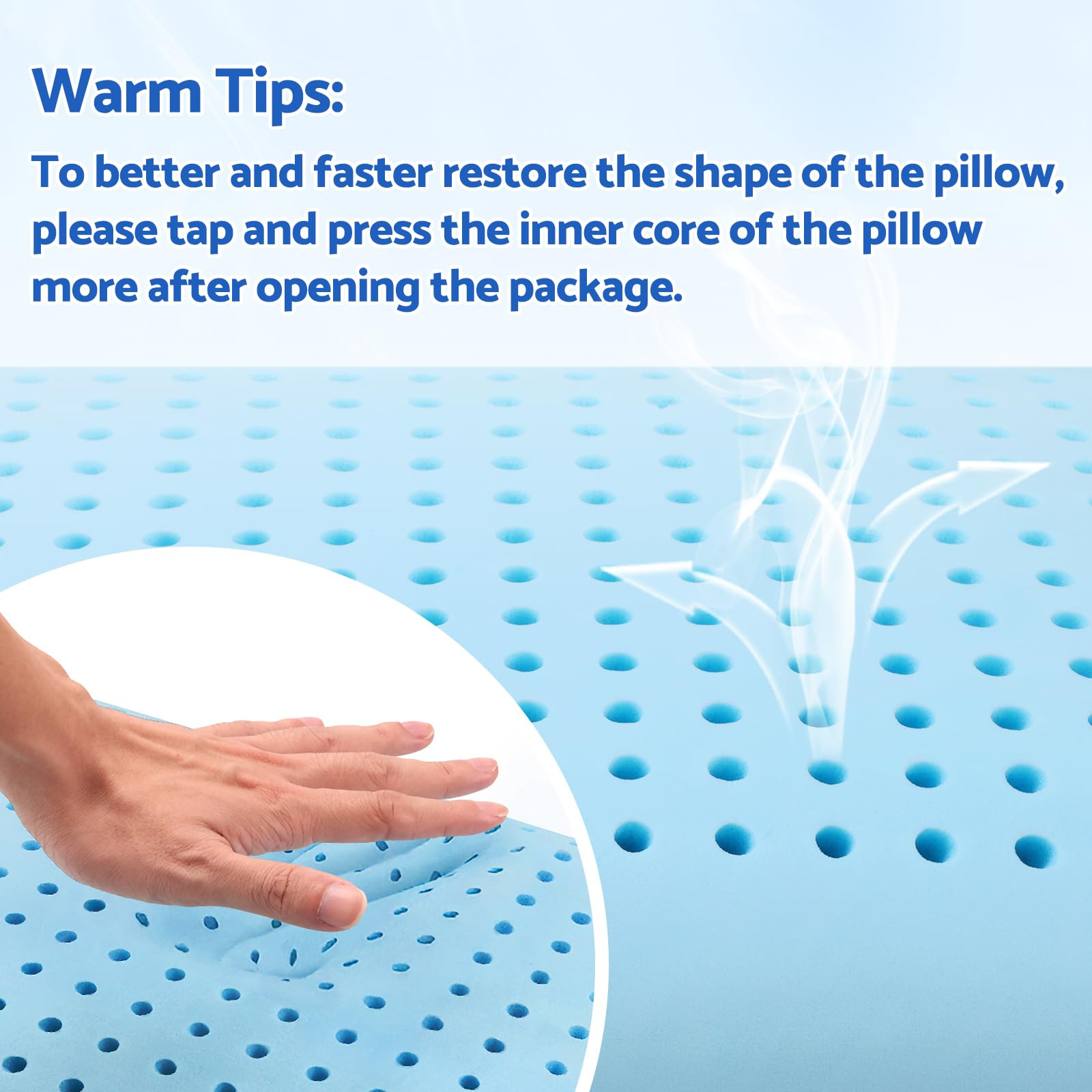 Memory Foam Pillows for Sleeping, Cooling Pillow with Removable and Machine W...