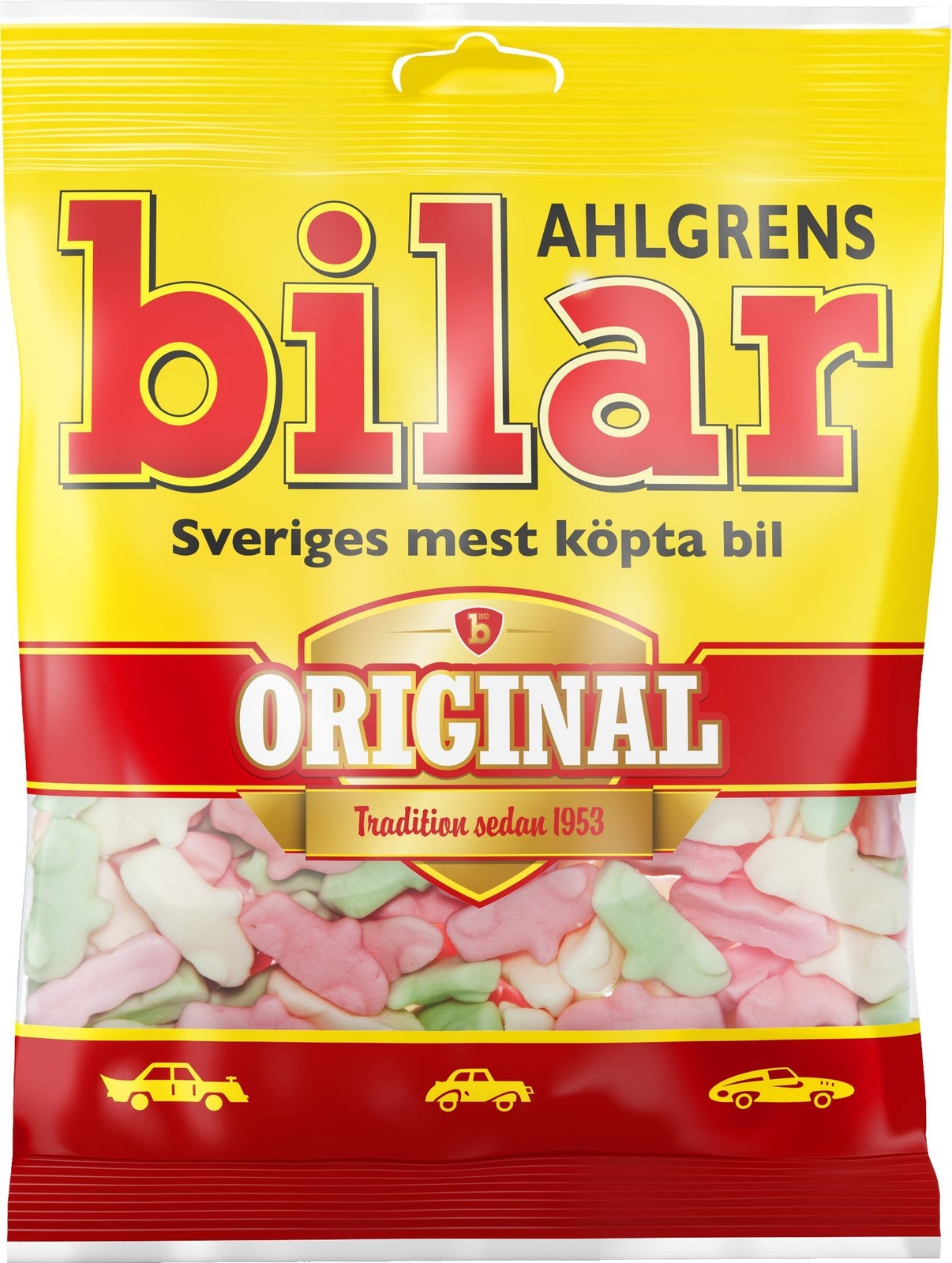 Ahlgrens Bilar ORIGINAL Swedish Chewy Candy Sweets Bag Kosher 125g.
