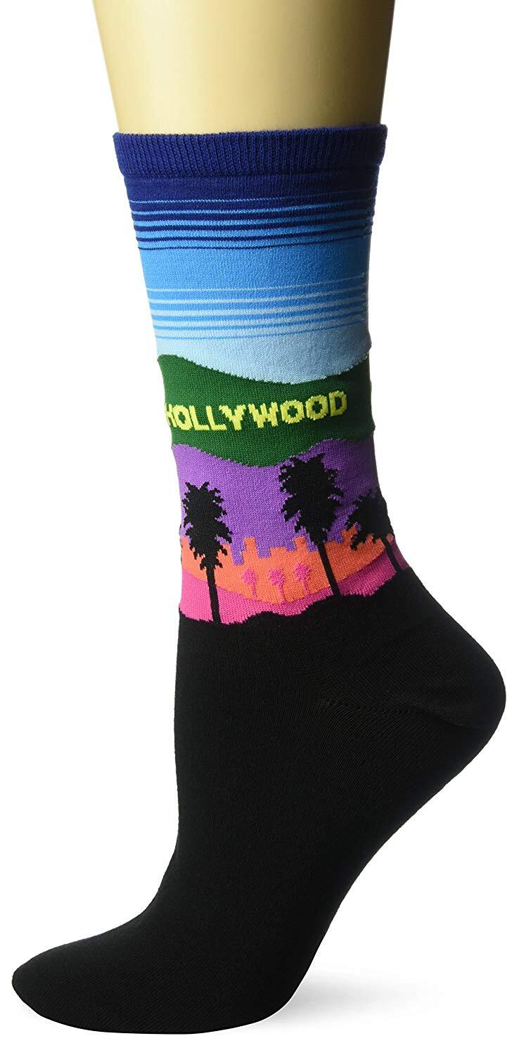 Hotsox Womens Hollywood Socks, Dark Blue, 1 Pair, Womens Shoe 4-10