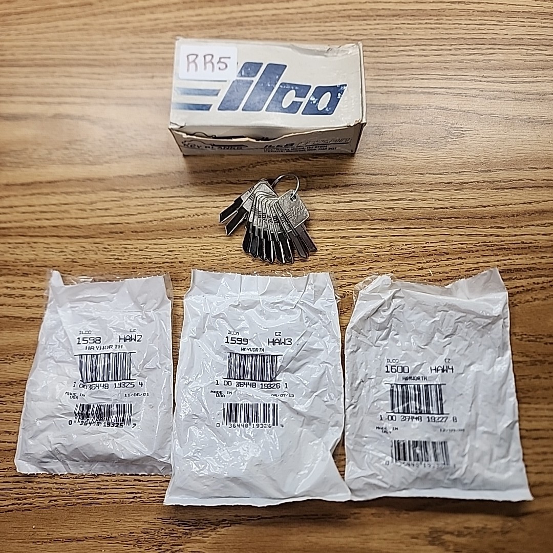 ILCO 1597 HAW1/1598 HAW2/1599 HAW3/1600 HAW4 Key Blanks for Hayworth Lot Of 40