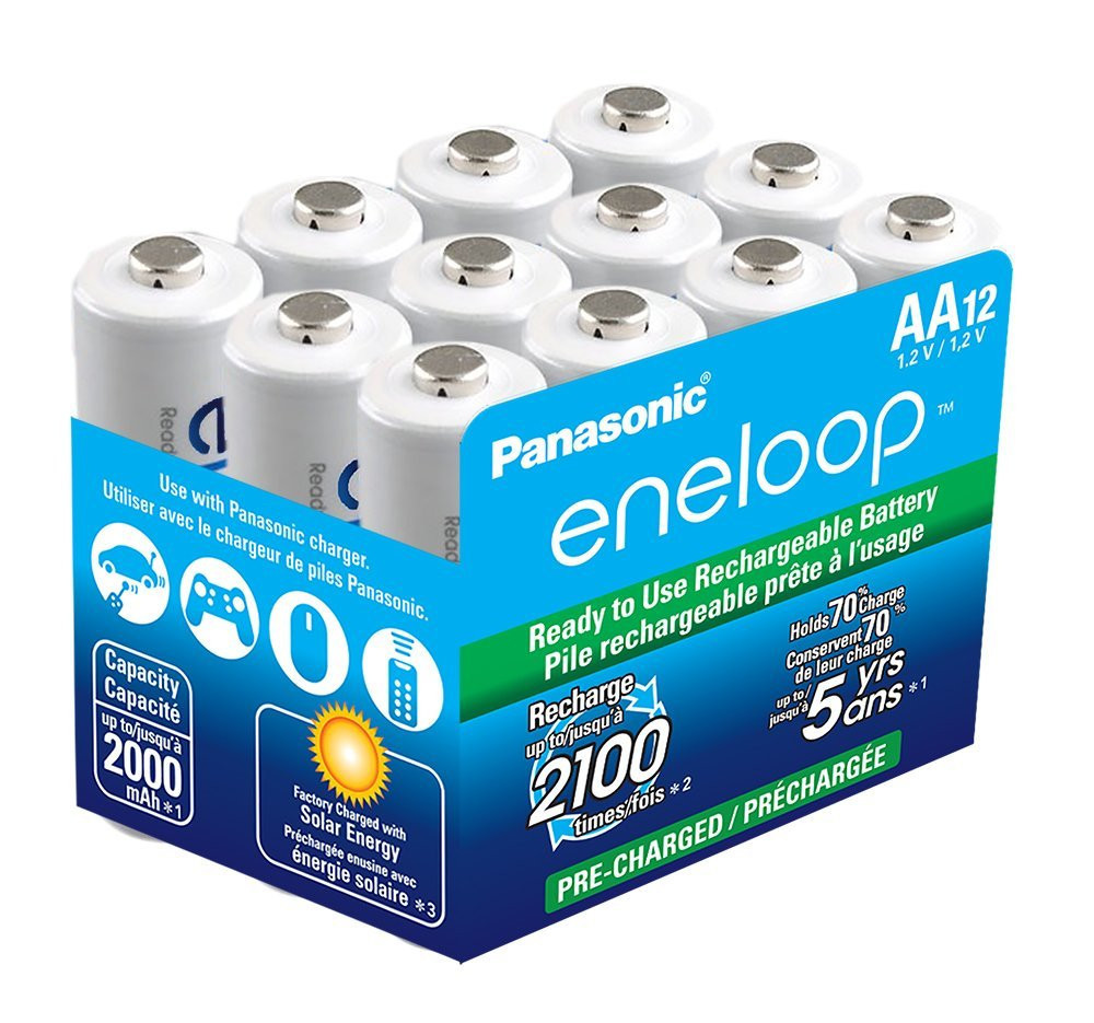 PANASONIC ENELOOP NEW 2100X AA NiMH Batteries 12 pack