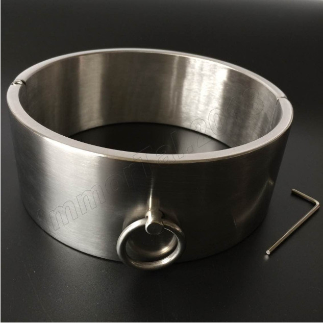 6CM Heavy Duty 100% Stainless Steel Neck Collar Neck Corset Cuff 4 Sizes Metal