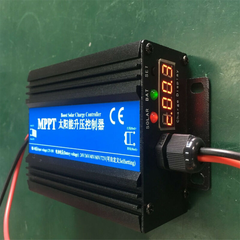 MPPT Boost Solar Panel Battery Regulator Charger Controller 24V-72V Blue
