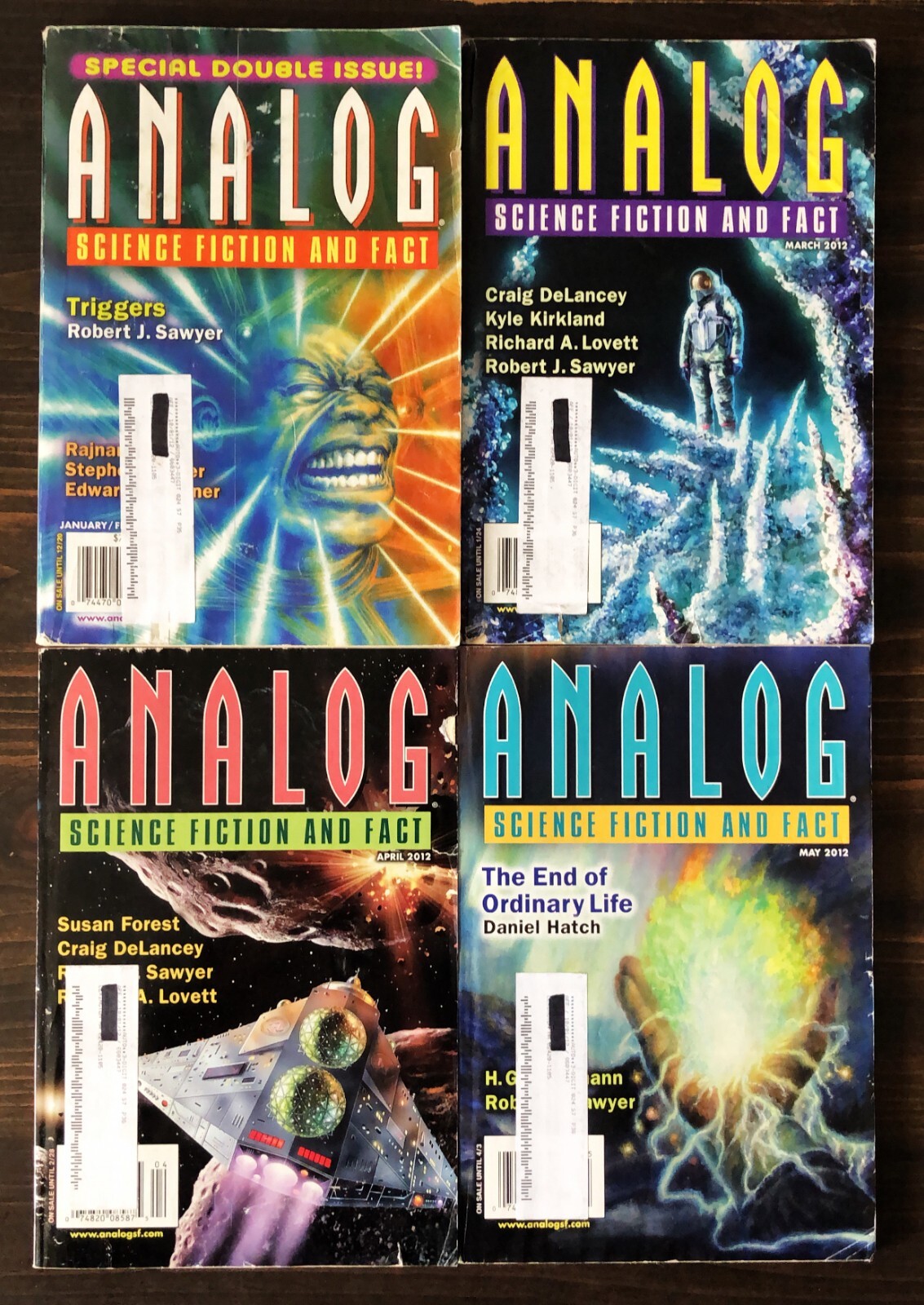 Analog Science Fiction & Science Fact Magazine, 2012 Lot Of 10