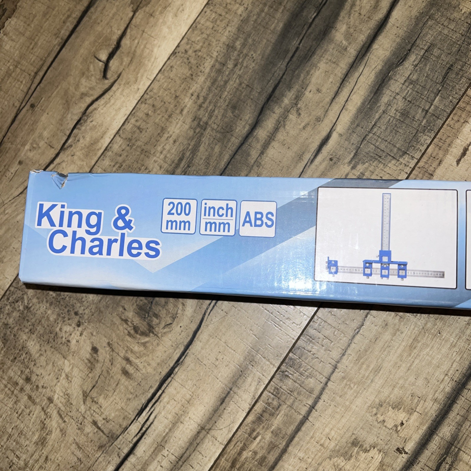King and Charles Cabinet Hardware Jig Ruler Handle with Automatic Center Punch
