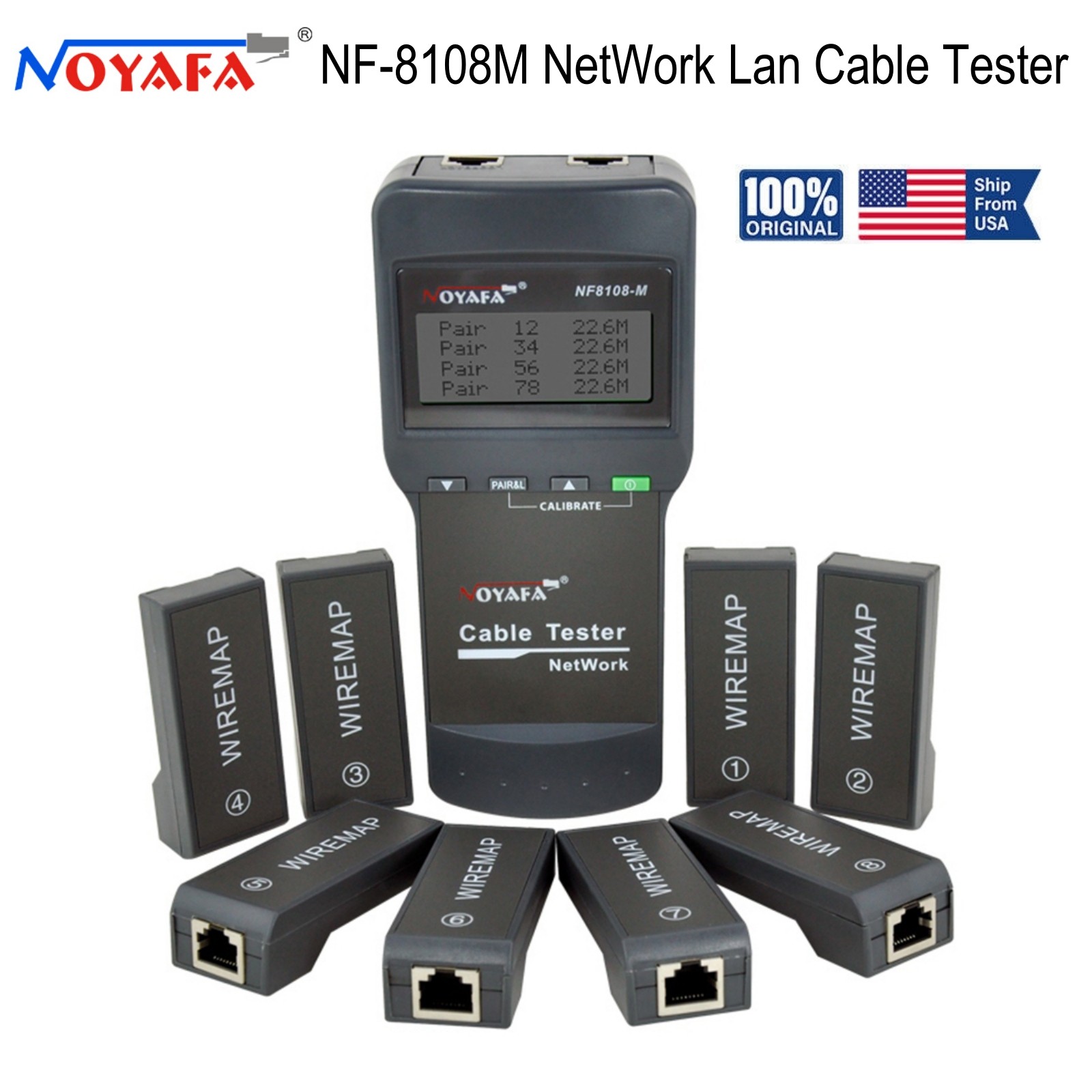 NOYAFA NF-8108M Cable Tracker Network Cable Tester LCD Display Measure Length