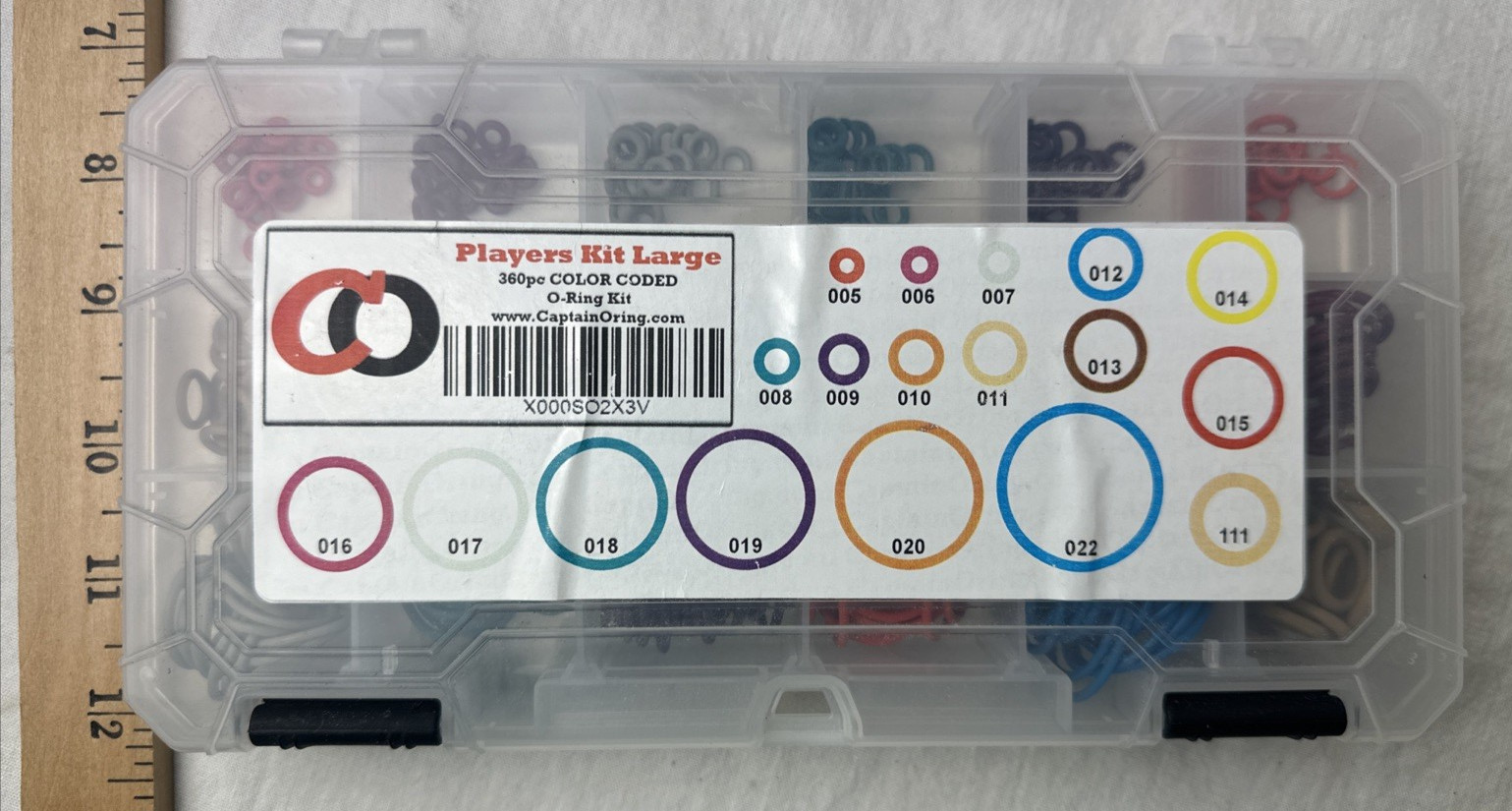CO Captain O Ring Players Kit Large Color Coded 18 Different Sizes Paintball WoW