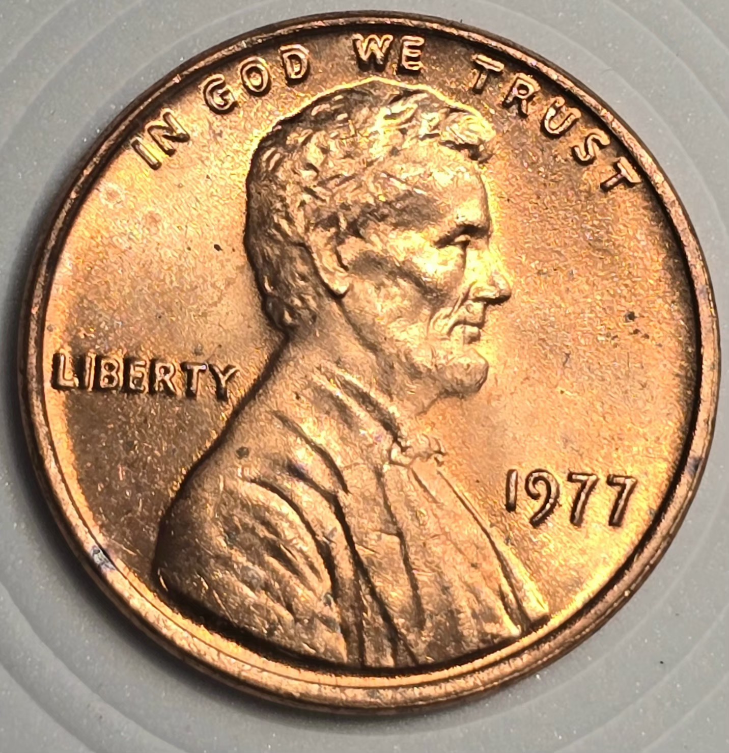 1977 Lincoln Cent 3.1g Copper Red💥Partial Double Rim Obverse & DDR Mint Errors