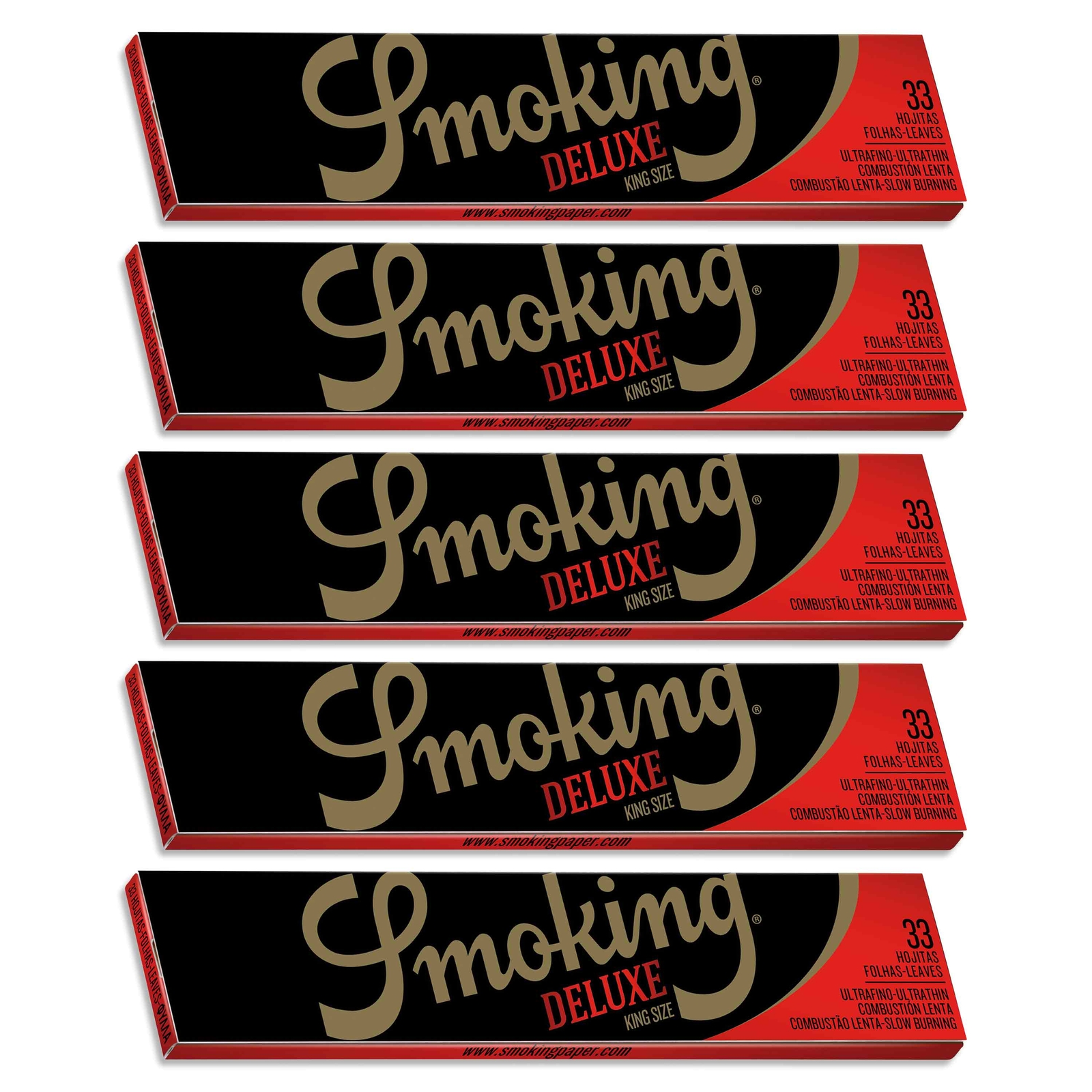 Smoking Deluxe Rolling Papers King Size (110mm) - (5 Booklets)