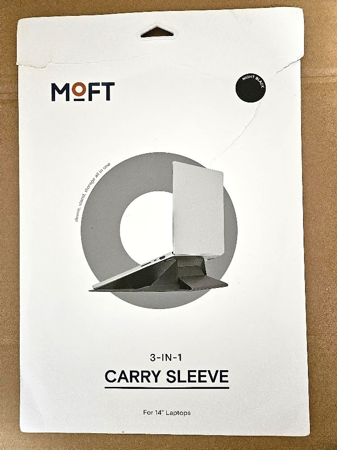 Moft Universal Laptop Carry Sleeve and Adjustable Stand for 14 Inch Laptop Black