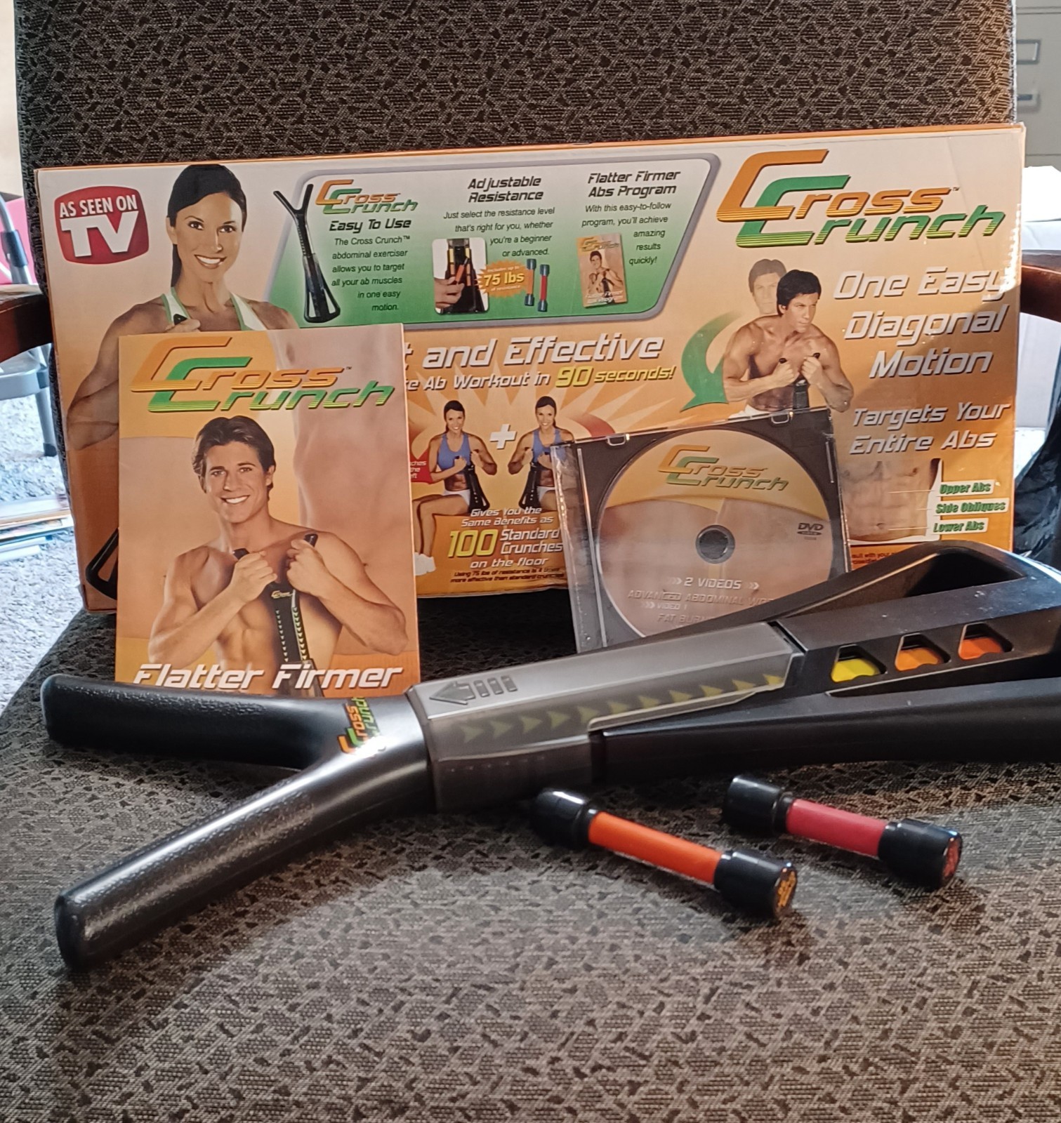 Cross Crunch Abdominal Exerciser Targets Entire Abs Fast Effective As Seen On TV