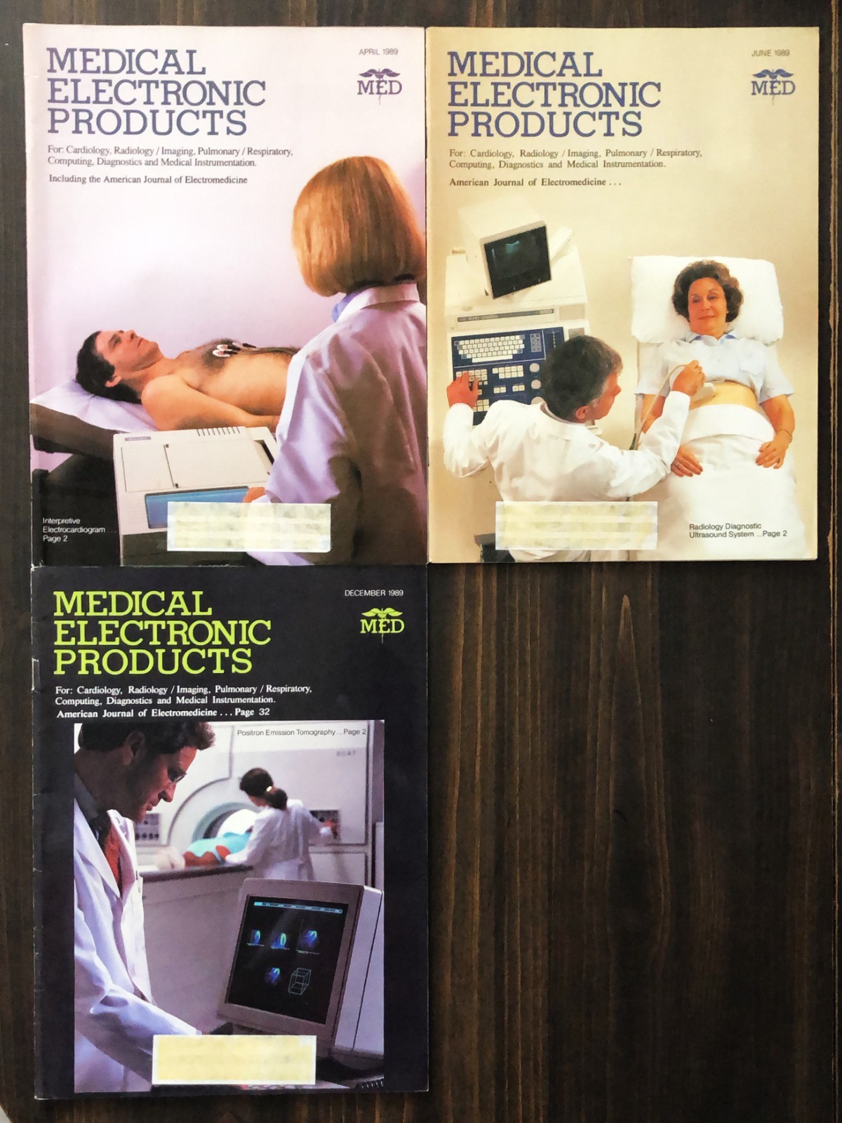 1989 - Medical Electronic Products Magazine - Lot of 3