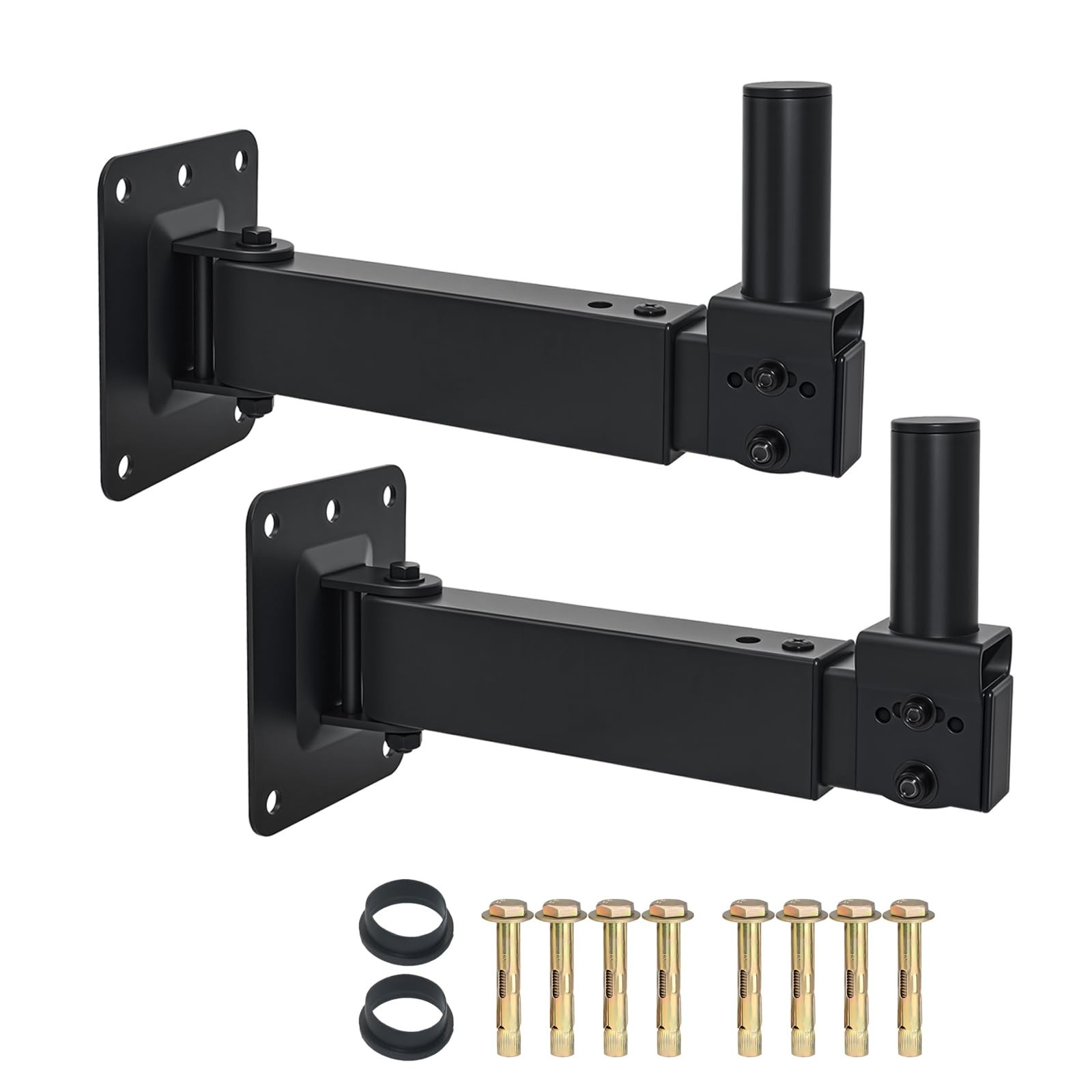 Heavy Duty Speaker Wall Mount Brackets, Adjustable Tilt, 100 lbs Capacity