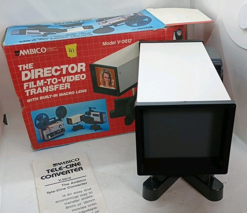 The Director Film Slide to Video Transfer System 8mm super-8 16mm Ambico V-0612
