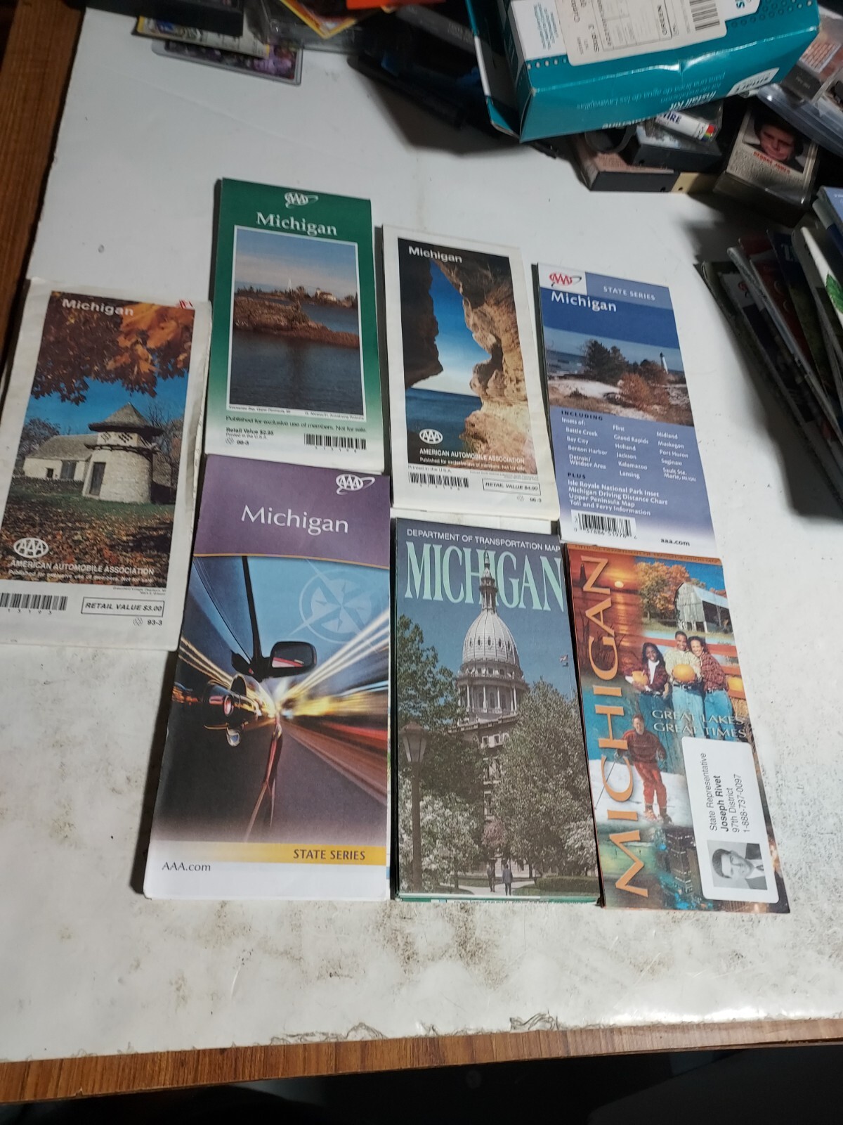 Lot Of 7 AAA MAPS— State series— Michigan