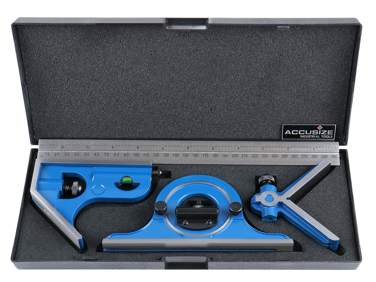 12?/300mm Adjustable Engineers Combination Square Ruler Sets, #0000-8108