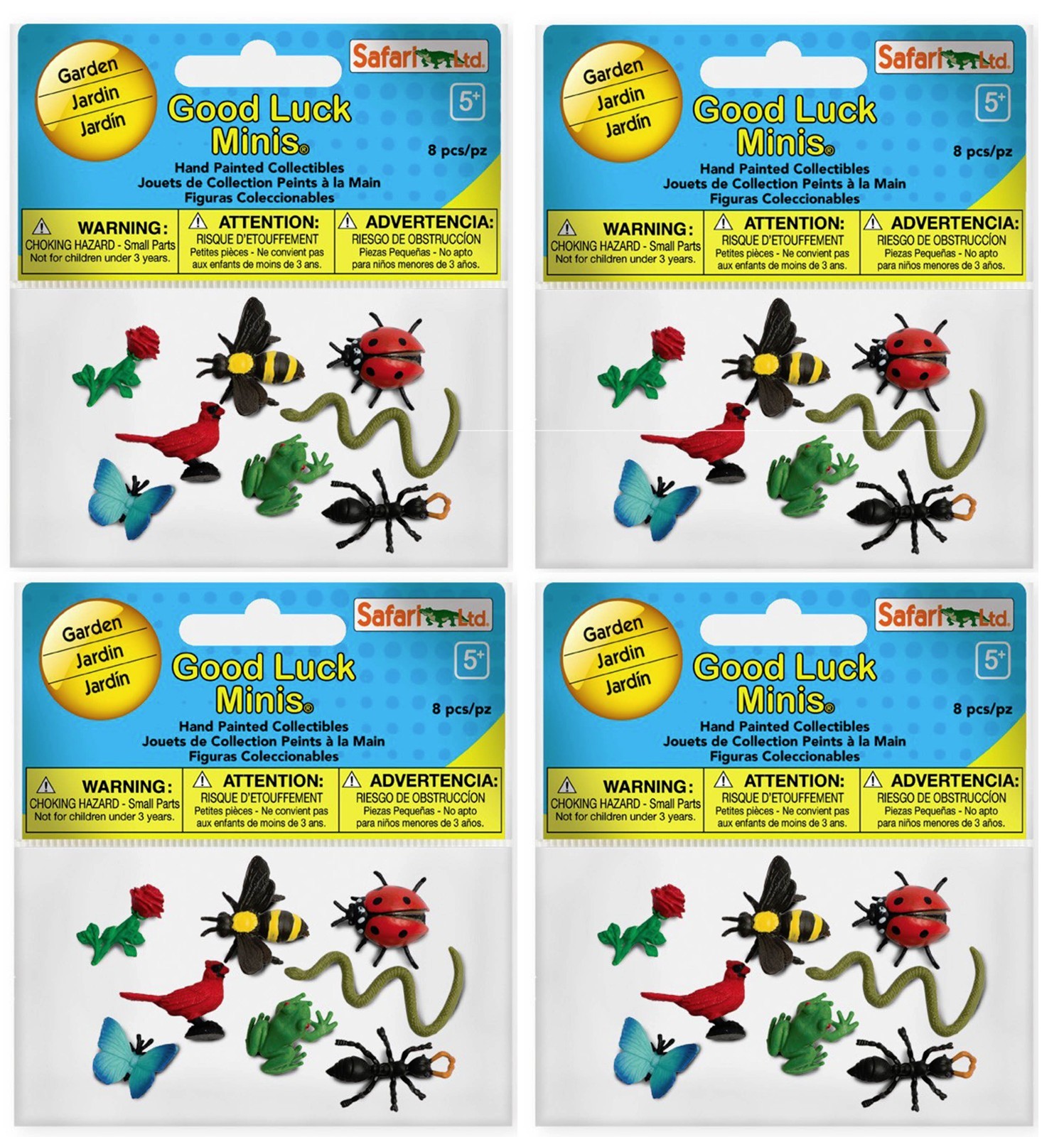 Garden Fun Pack Mini Good Luck Figures Safari Ltd 4 Pack NEW Toys Educational