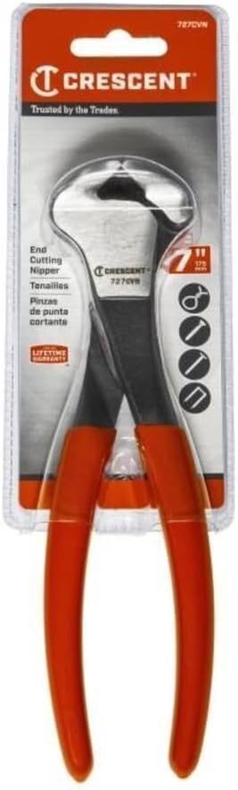 Crescent 727CVN-05 7" Solid Joint End Cutting Cushion Grip Nipper PLIERS New