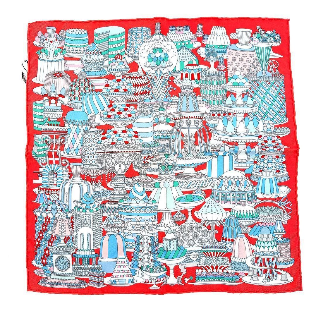 Extreme Hermes Carre 45 Patisserie Française Scarf Silk
