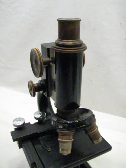 Vintage Bausch &Lomb Optical Microscope/Case Oil 97X Objective Compound Stage B