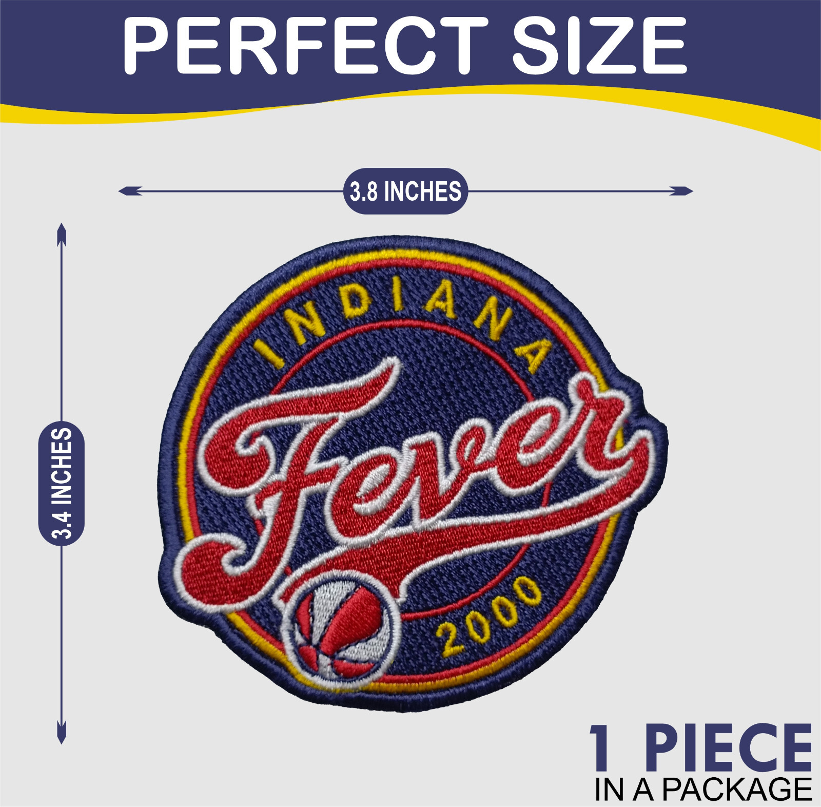 Indiana Fever WNBA Team Logo Iron On Patch - Sew Patch - Embroidered Patch