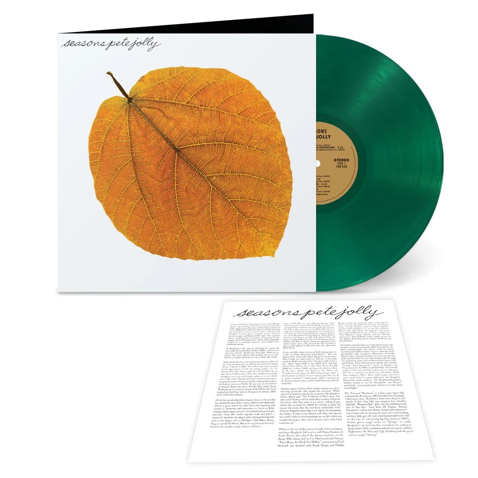 Pete Jolly Seasons CLEAR GREEN VINYL LP Record album produced Herb Alpert NEW bl