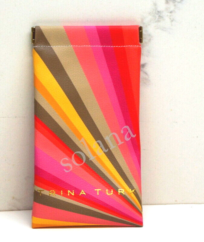 TRINA TURK Magnetic closure Pouch Case for Sunglasses or Phone New