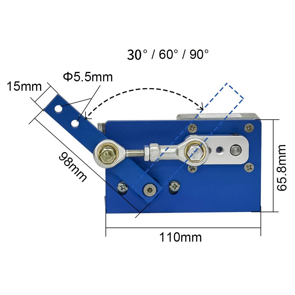 DIY Design DC 12V Linear Actuator Reciprocating Motor Stroke 90 Degrees Low S...