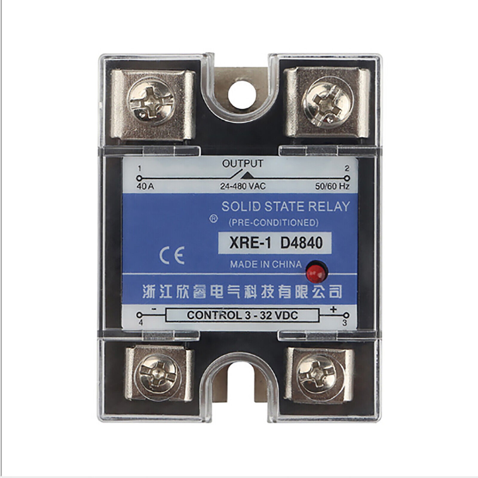 Relay Mute DC Control AC SSR Single Phase Solid State Relay For 3D Printer