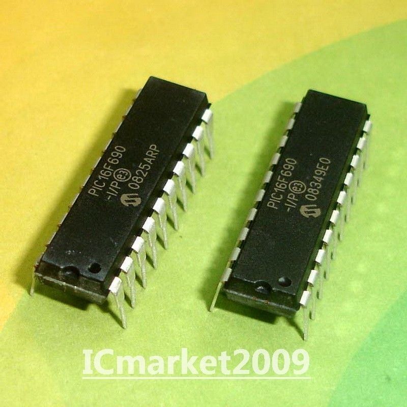 2 PCS PIC16F690-I/P DIP-20 PIC16F690 16F690 8-Bit CMOS Microcontrollers IC Chip
