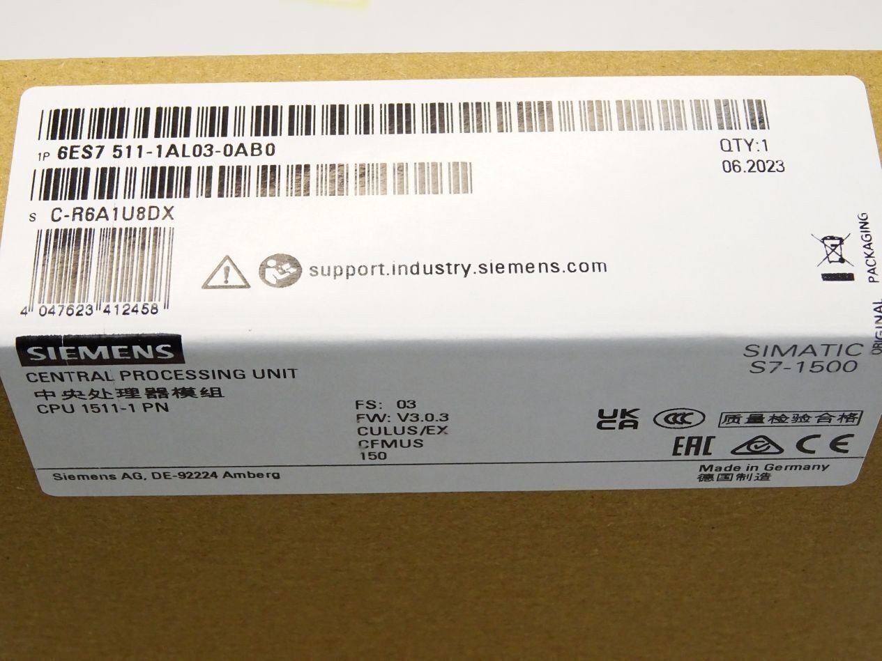 New Siemens 6ES7511-1AL03-0AB0 6ES7511-1AL03-0AB0 Fast ship