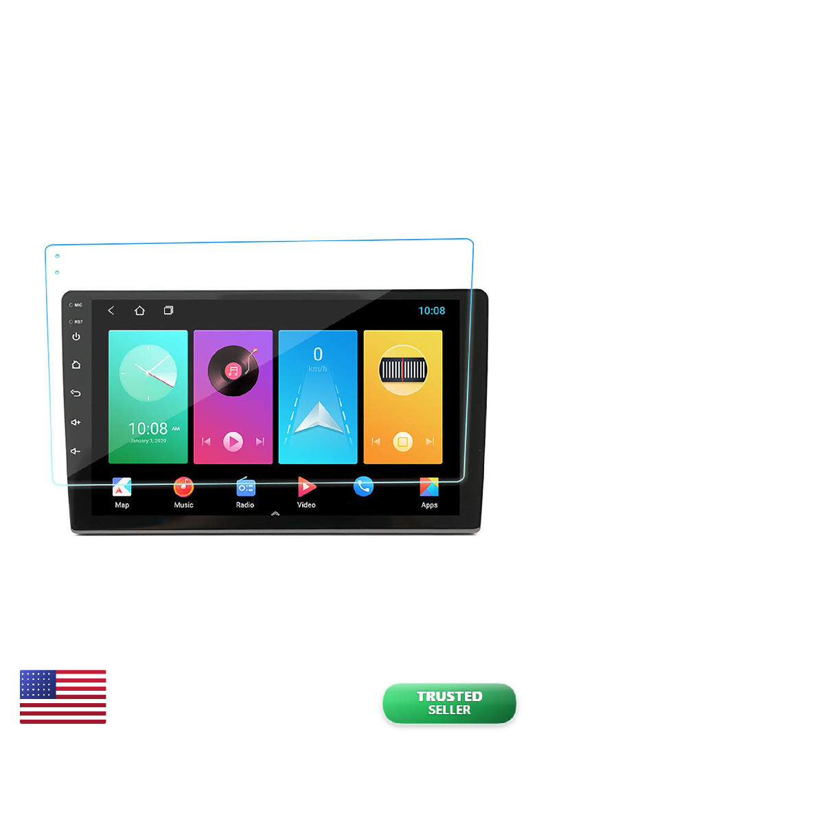 Buachois Screen Protector Foils9Inch Car Navigation Touchscreen Protector