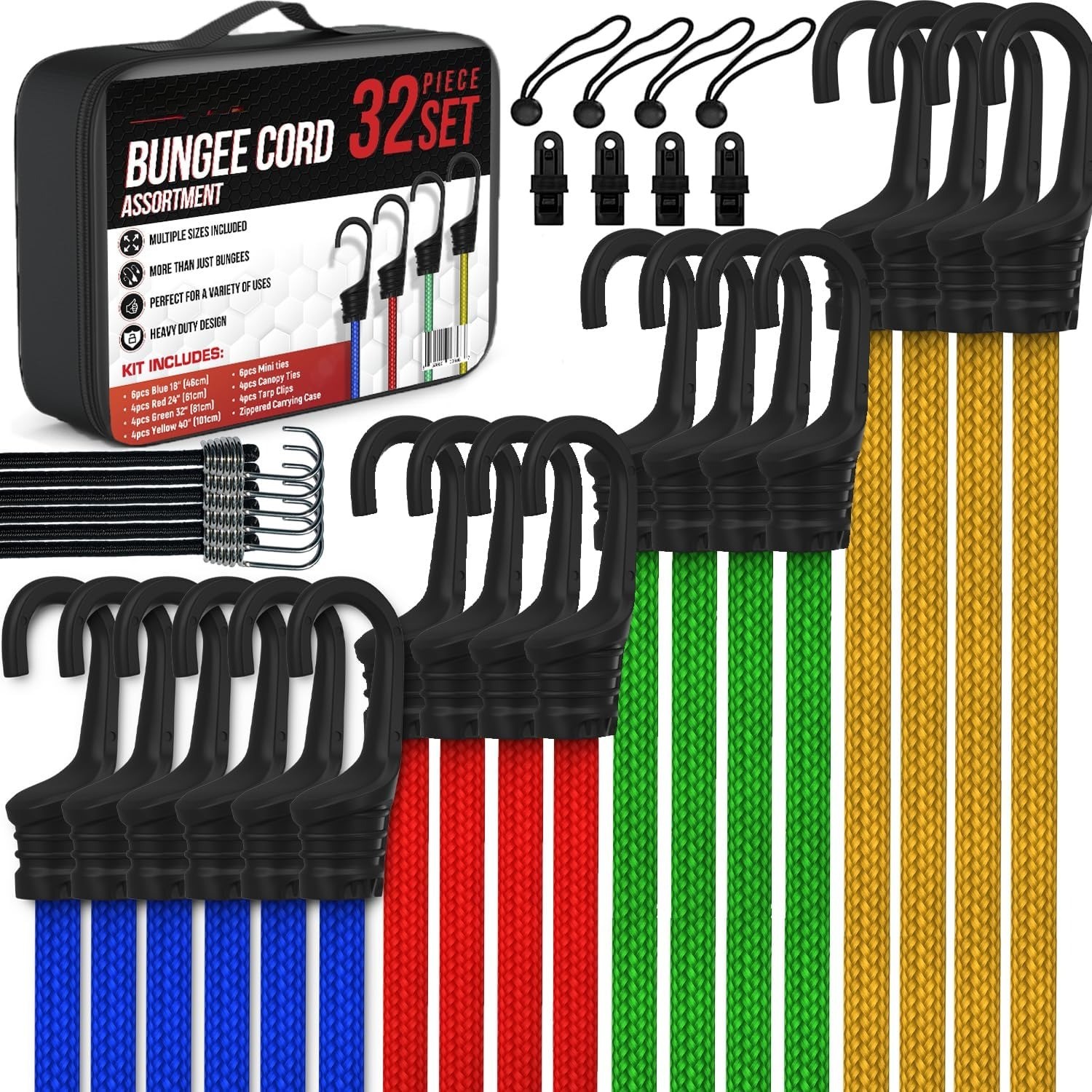 Resistance Band Set, 32-Piece Resistance Band Combo Pack