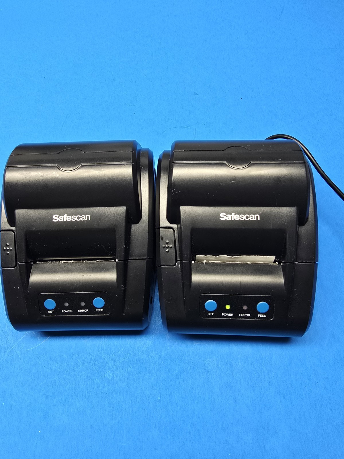SafeScan TP-230 Black Thermal Receipt Printer 134-0535 AND 1 CHARGER (lot of 2)