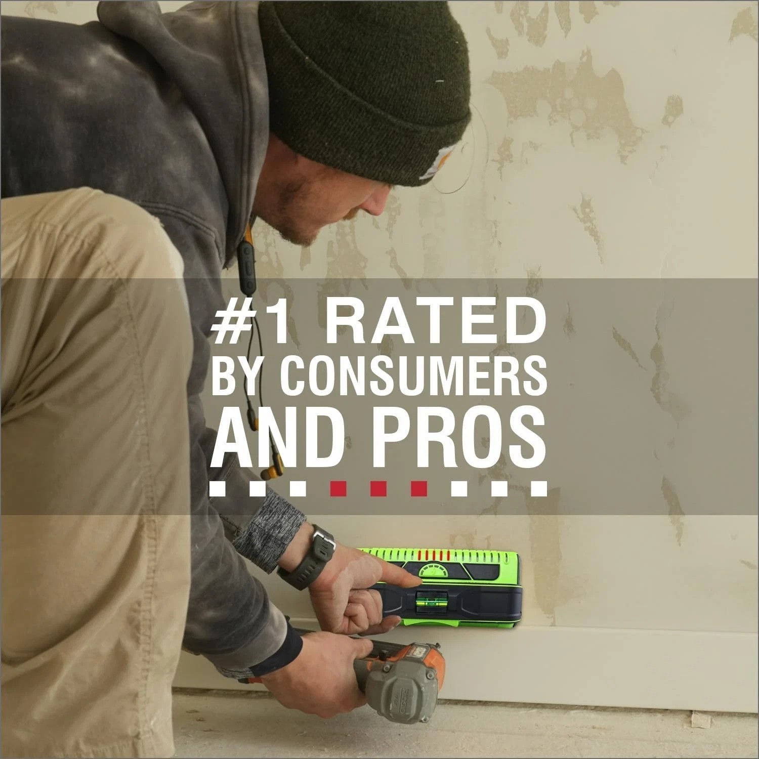 Rugged ProSensor Stud Finder with 13 Sensors – Essential for Safe Installations