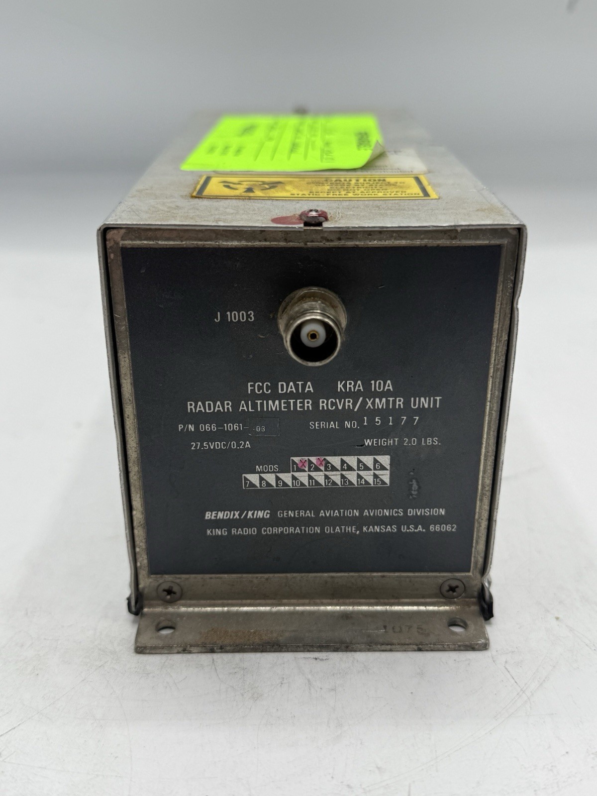 Bendix King KRA 10A Radar Altimeter R/T 066-1061-03 READ