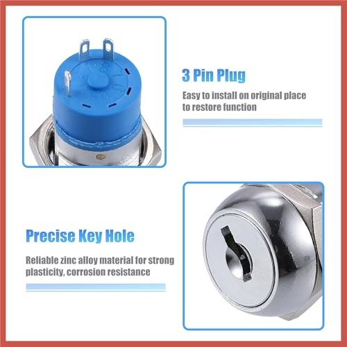 1 Set Ignition Starter on Off Switch Lock W/ 4Keys Mobility Scooter Key