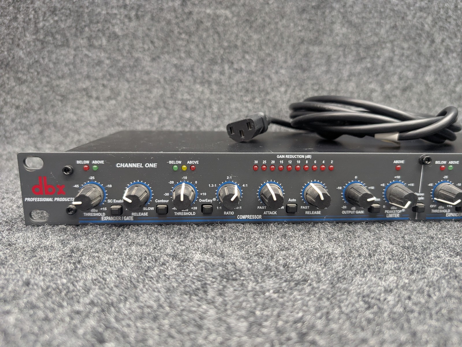 DBX 166XL 2-Channel Pro Audio 1U Rack Mount Stereo Compressor w Power Cable