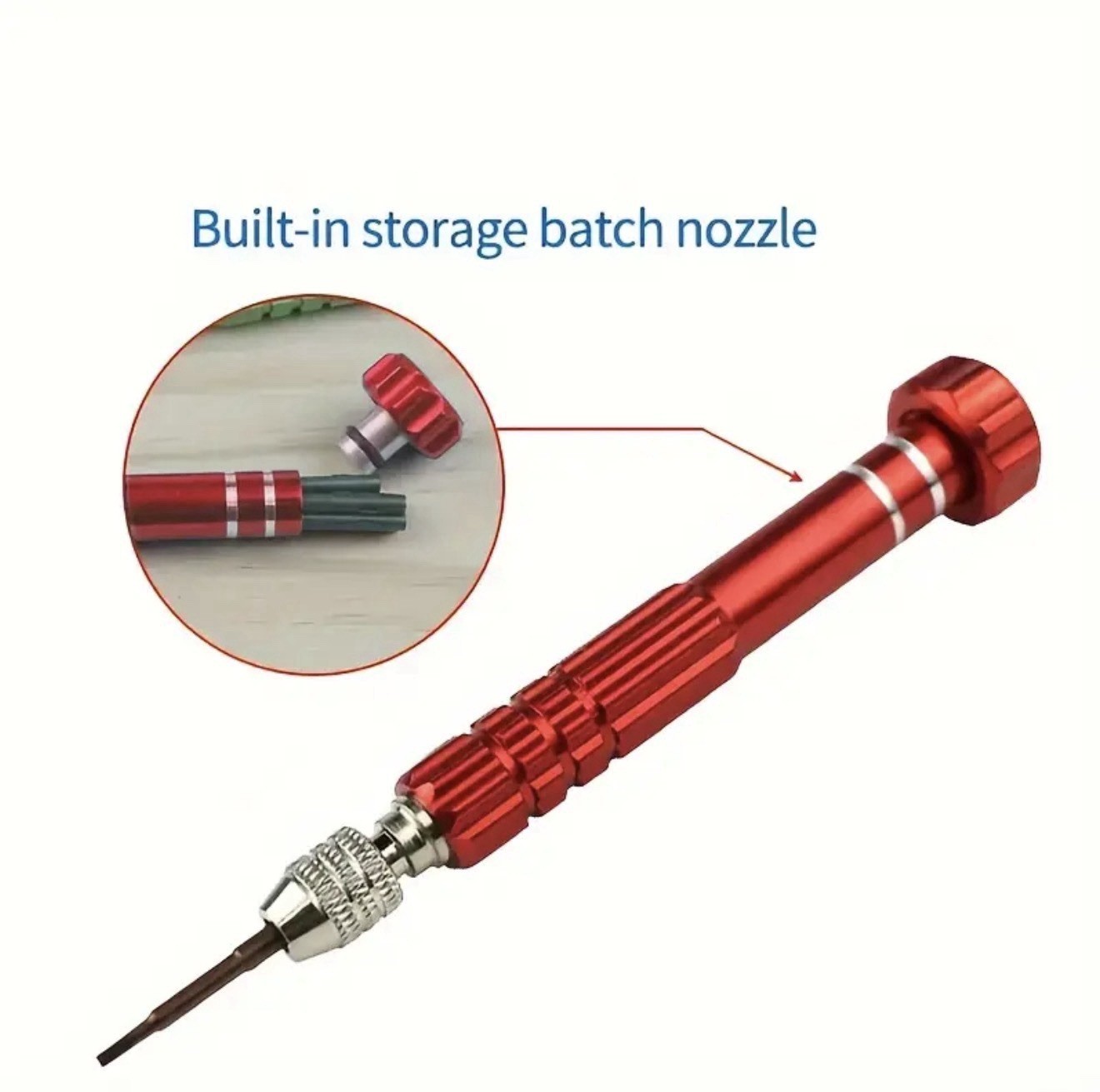 Precision Screwdriver Set With 5 Bits- T5, T6, T8, 1.5 Philips - Aluminum Handle