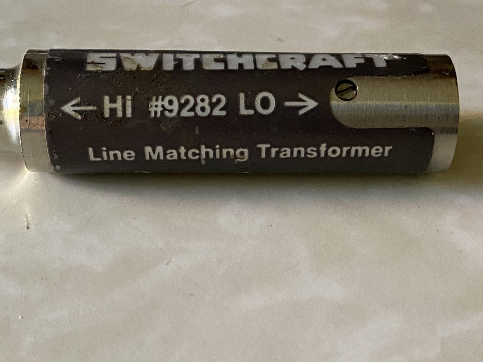 Switchcraft 9282 line matching Transformer RCA-Hi to XLR-3M-Lo impedance