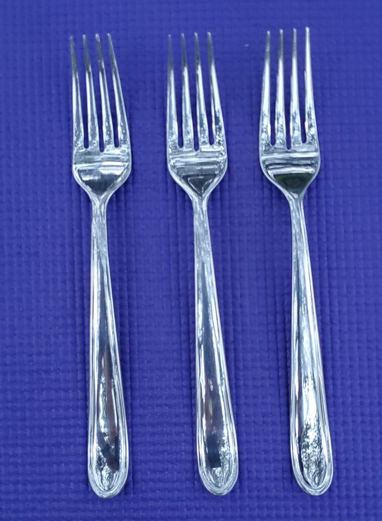 3-Gourmet Settings (GS) MELODY 18/10 DINNER FORKS 8 1/8"