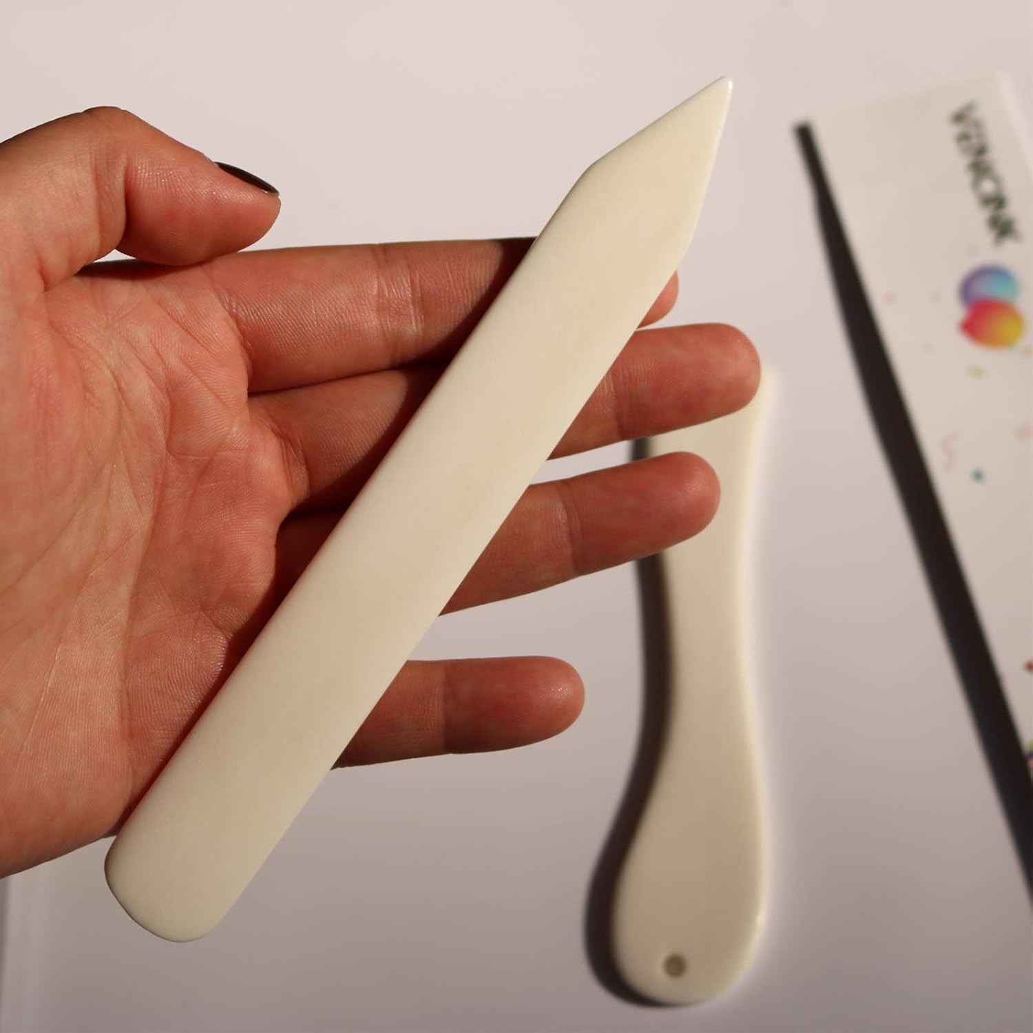 Genuine Bone Folder and Scoring Tool - 100% Real Cattle Bone, Smooth