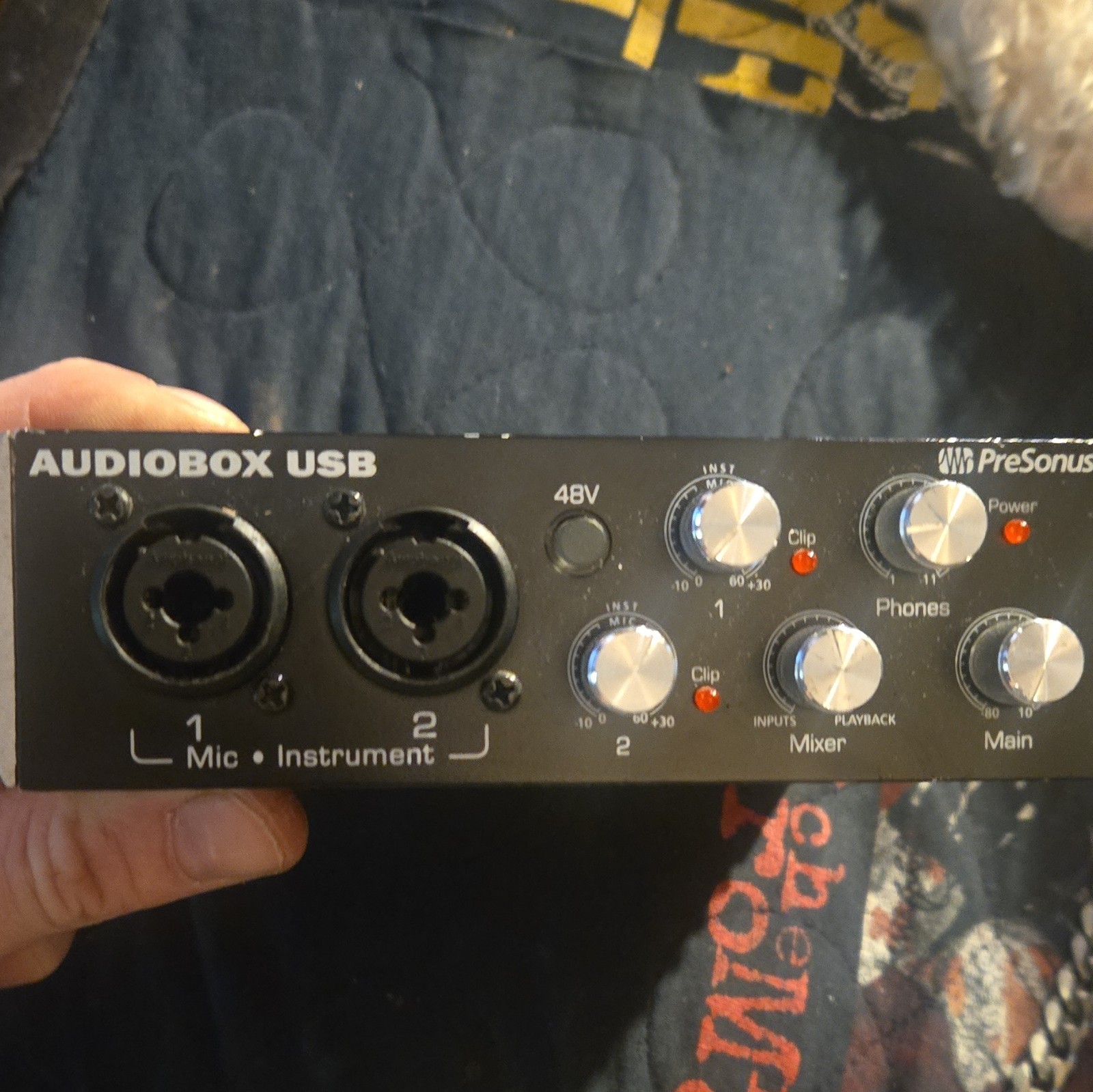 PreSonus AudioBox USB Interface 48V Phantom Power 2 Mic Inputs Home Studio