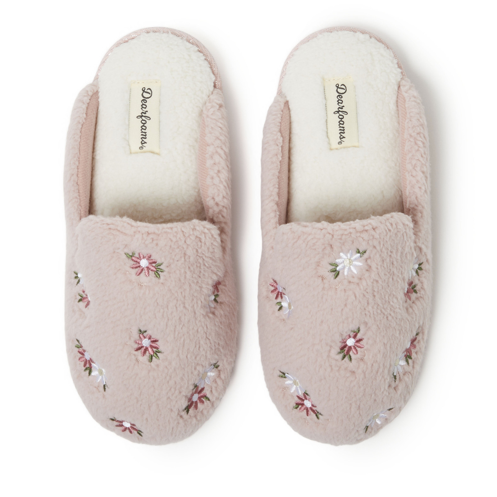 Dearfoams Women's Teddy Tab Scuff Slipper