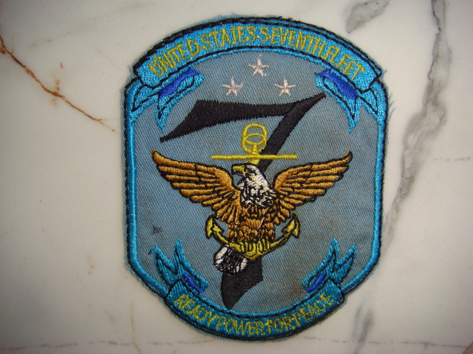 US NAVY SEVEN FLEET " READY POWER FOR PEACE ", VIETNAM WAR PATCH