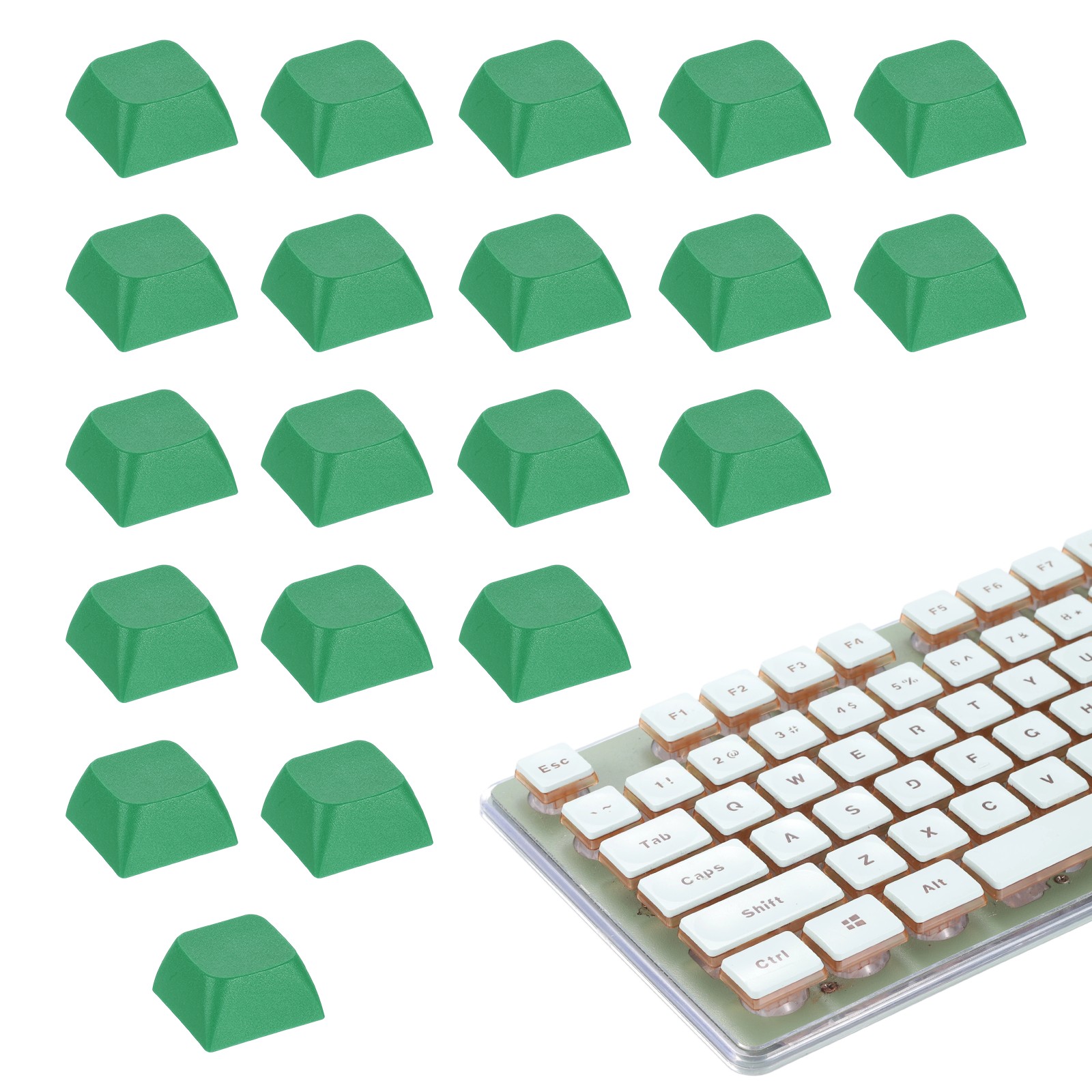 20Pcs XDA Profile Keycap Set PBT Mechanical Numeric Keypads, Sea Green