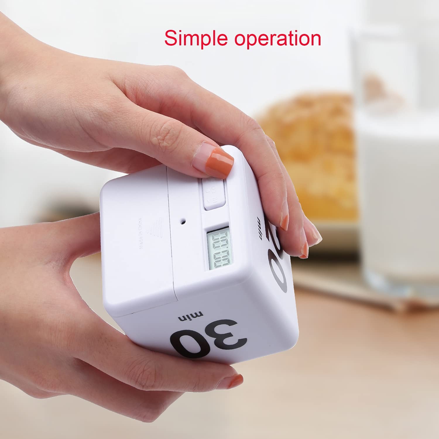 2 Pieces Cube Timers, Kitchen Child Timer Exercise Timer, Workout and Game, G...