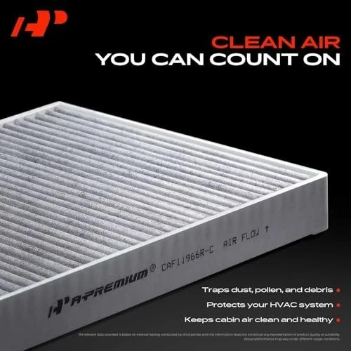 2-PC Cabin Air Filter with Activated Carbon Compatible with Mazda Models - 3