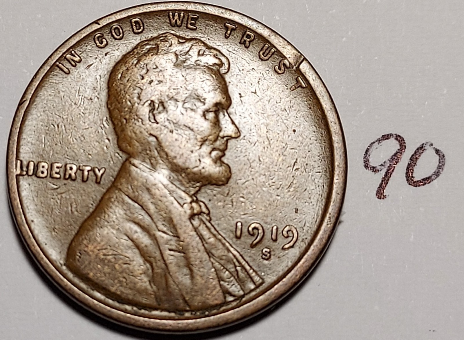 1919-S Lincoln Wheat Cent #90