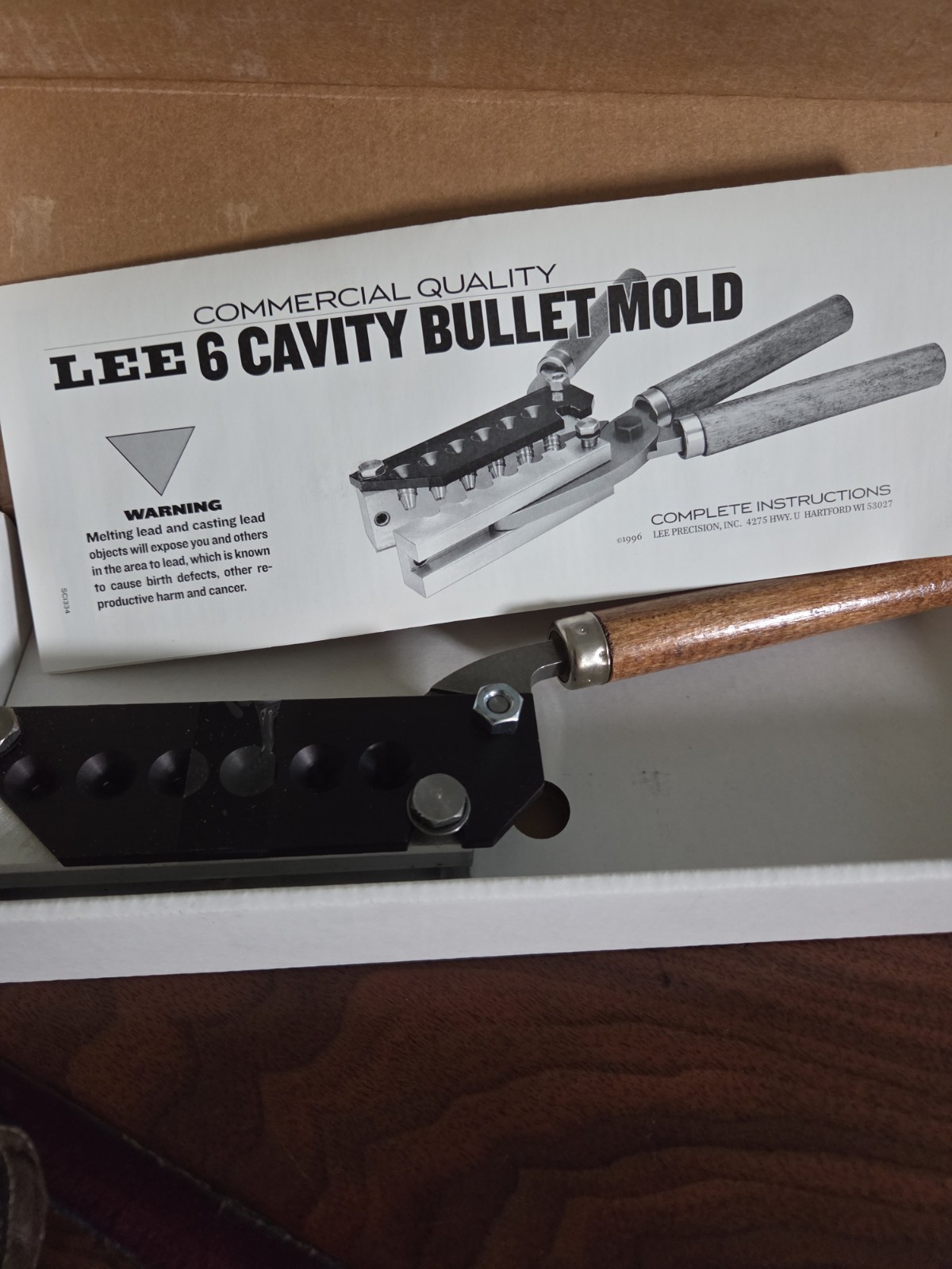 Lee Bullet Mold .452 228 Gr 6 Cavity